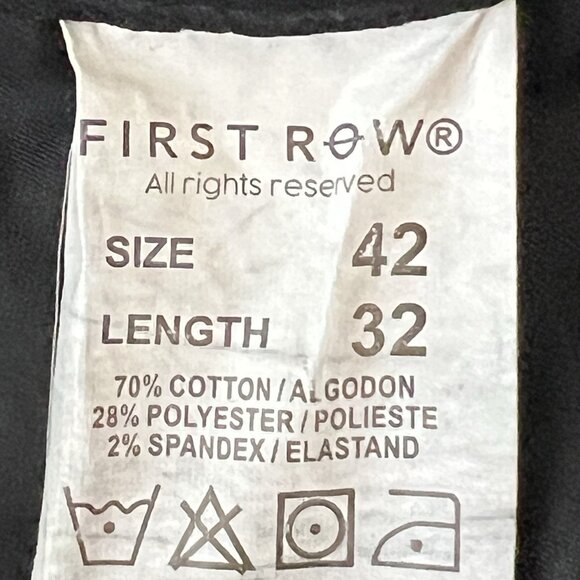 First Row Men's Future Distressed Slim Black Jeans Sz 42x32 Straight Stretch NWT - Picture 7 of 15